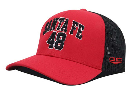 Gorra Independiente Santa Fe Oficial OC Caps Roja Malla Negra
