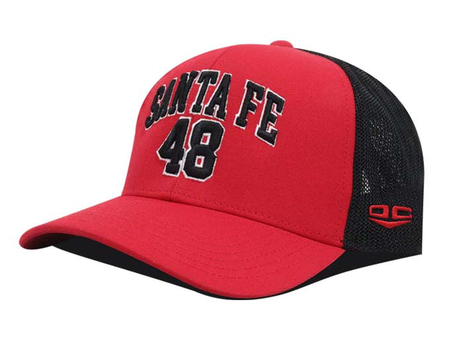 Gorra Independiente Santa Fe Oficial OC Caps Roja Malla Negra