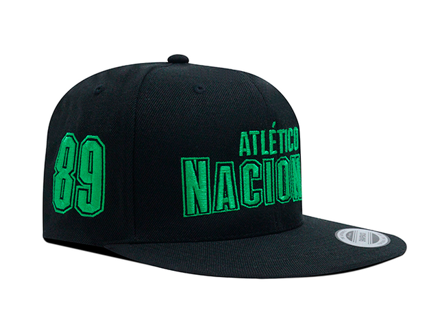 Gorra Atlético Nacional Oficial Flexfit Vintage 89 Negro