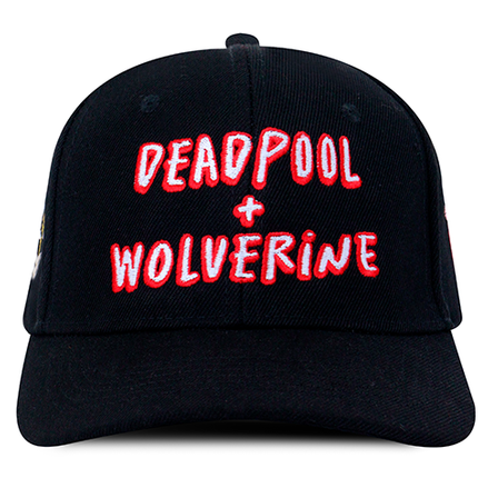 Gorra Deadpool &amp; Wolverine Original Edición limitada D&amp;W Negra