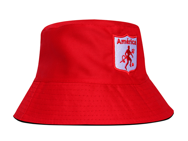 Gorro América de Cali Oficial OC Caps Bucket Hat Rojo