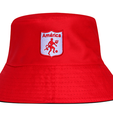 Gorro América de Cali Oficial OC Caps Bucket Hat Rojo