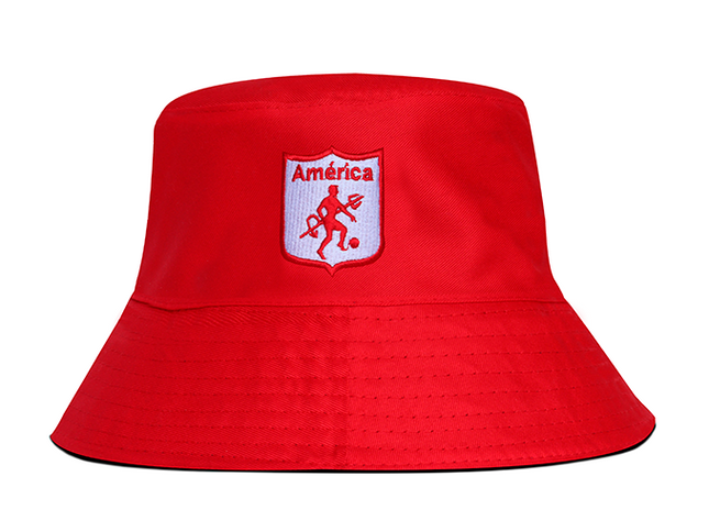 Gorro América de Cali Oficial OC Caps Bucket Hat Rojo
