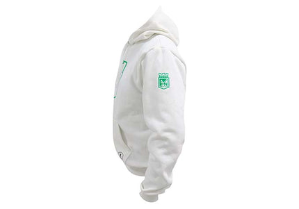Hoodie Atlético Nacional Oficial conmebol libertadores silueta blanco