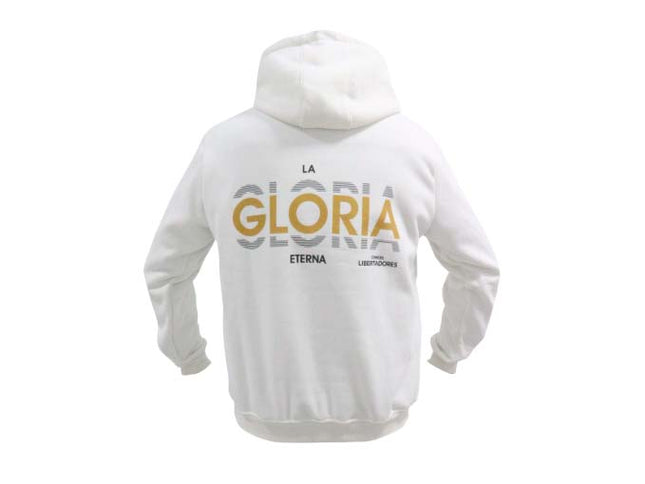 Hoodie Atlético Nacional Oficial conmebol libertadores silueta blanco