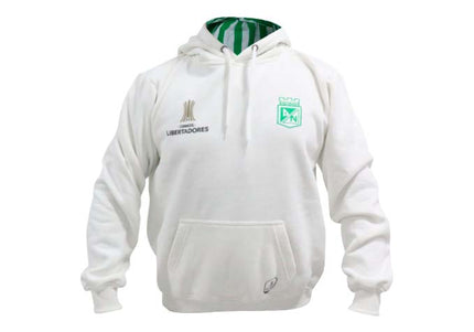 Hoodie Atlético Nacional Oficial conmebol libertadores la gloria eterna blanco