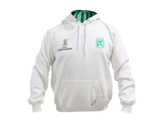 Hoodie Atlético Nacional Oficial conmebol libertadores la gloria eterna blanco