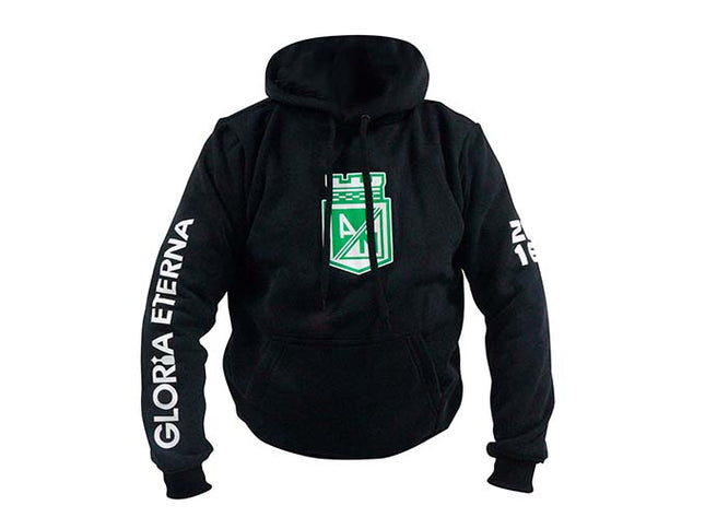 Hoodie Atlético Nacional Oficial conmebol libertadores negro gloria eterna