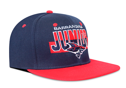 Gorra Junior FC Oficial Azul/Rojo Plana