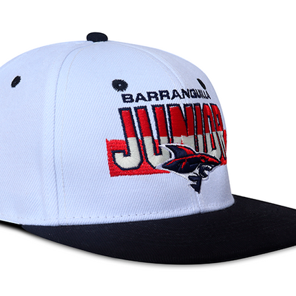 Gorra Junior FC Oficial Blanco/Negro Plana