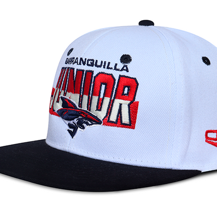 Gorra Junior FC Oficial Blanco/Negro Plana