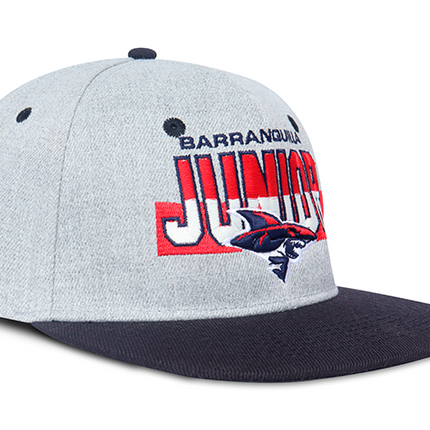Gorra Junior FC Oficial Gris/Negro Plana