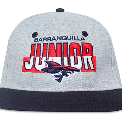 Gorra Junior FC Oficial Gris/Negro Plana