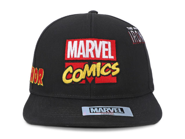 Gorra Marvel Comics Adulto Original Negra Plana Oc Caps