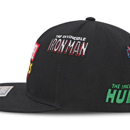 Gorra Marvel Comics Adulto Original Negra Plana Oc Caps