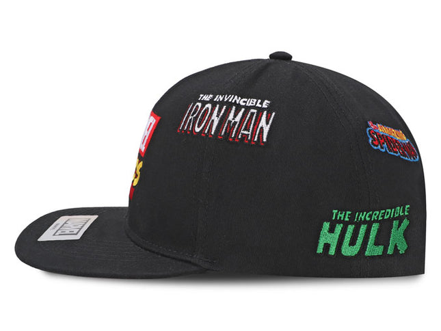 Gorra Marvel Comics Adulto Original Negra Plana Oc Caps