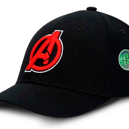 GORRA AVENGERS MARVEL ORIGINAL PARCHES NEGRA OC CAPS