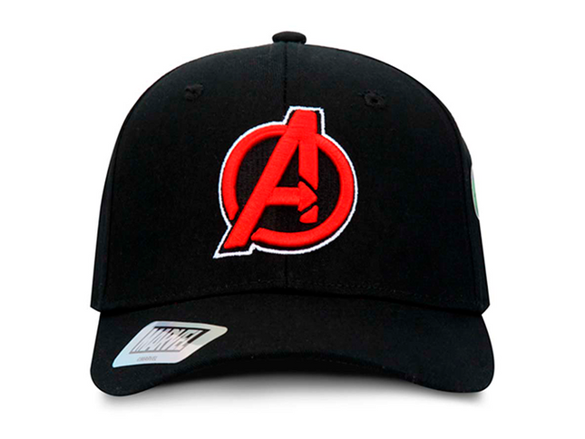 GORRA AVENGERS MARVEL ORIGINAL PARCHES NEGRA OC CAPS
