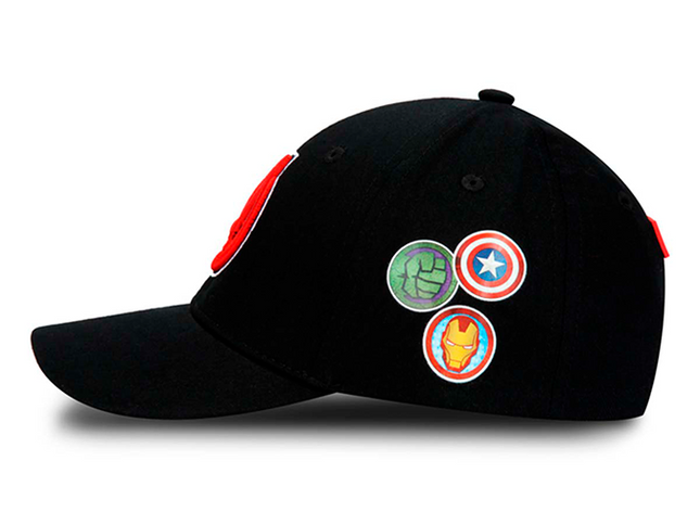 GORRA AVENGERS MARVEL ORIGINAL PARCHES NEGRA OC CAPS