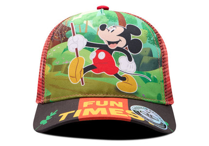 Gorra Mickey fun timest verde/roja malla Oc Caps