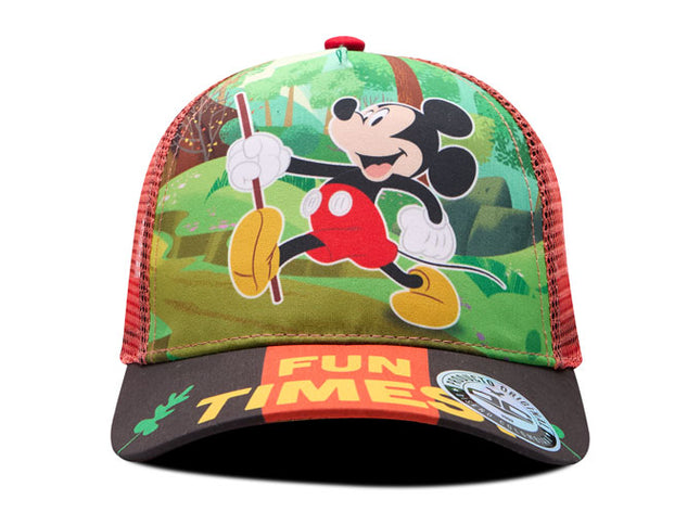 Gorra Mickey fun timest verde/roja malla Oc Caps