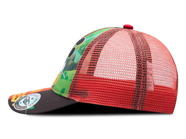 Gorra Mickey fun timest verde/roja malla Oc Caps