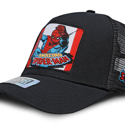 Gorra Marvel Spiderman Original Negra Malla Talla Adulto Oc Caps