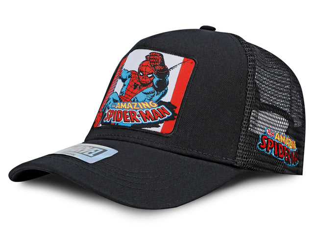 Gorra Marvel Spiderman Original Negra Malla Talla Adulto Oc Caps