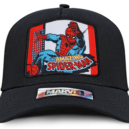 Gorra Marvel Spiderman Original Negra Malla Talla Adulto Oc Caps