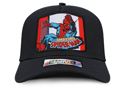 Gorra Marvel Spiderman Original Negra Malla Talla Adulto Oc Caps