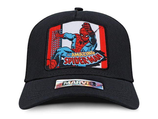 Gorra Marvel Spiderman Original Negra Malla Talla Adulto Oc Caps