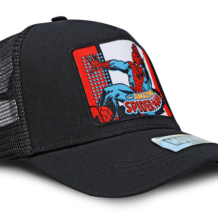 Gorra Marvel Spiderman Original Negra Malla Talla Adulto Oc Caps