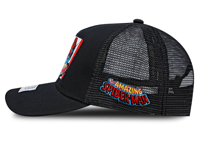 Gorra Marvel Spiderman Original Negra Malla Talla Adulto Oc Caps