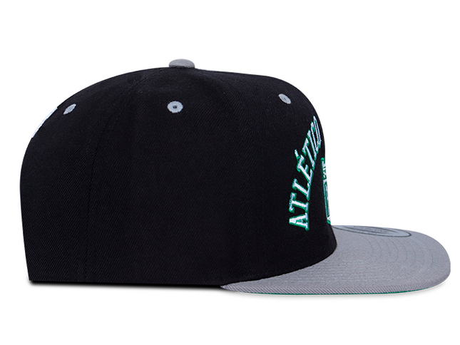 Gorra Atlético Nacional Oficial Premium Flexfit 6089MT Plana Negra/Gris