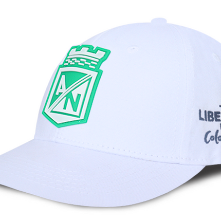 Gorra Atlético Nacional Oficial OC Caps Conmebol libertadores femenina Blanca