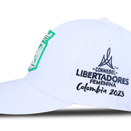 Gorra Atlético Nacional Oficial OC Caps Conmebol libertadores femenina Blanca
