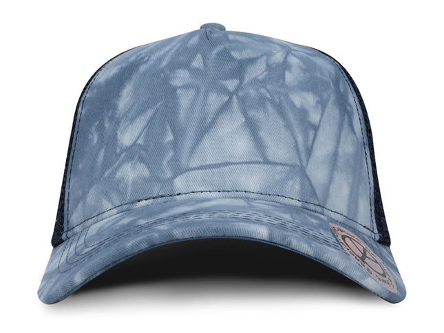 Gorra de malla trucker Tie-dye azul oscuro