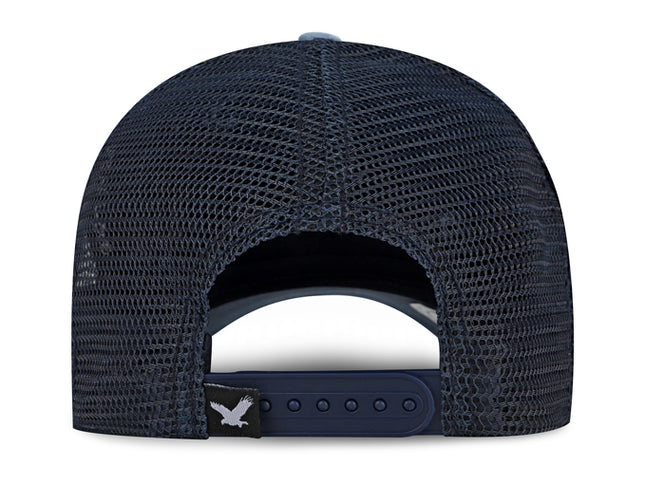 Gorra de malla trucker Tie-dye azul oscuro