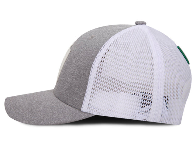 Gorra Once Caldas Premium Flexfit Gris con blanco de malla