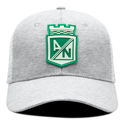 Gorra Atlético Nacional Oficial de Malla escudo Gris/Blanco