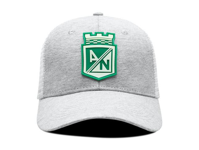 Gorra Atlético Nacional Oficial de Malla escudo Gris/Blanco