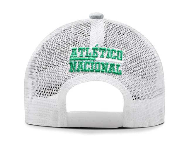 Gorra Atlético Nacional Oficial de Malla escudo Gris/Blanco