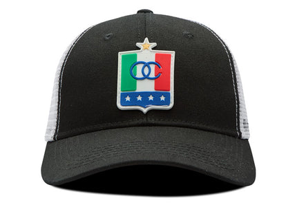 Gorra Once Caldas Oficial Malla Negra/Blanca oto-108