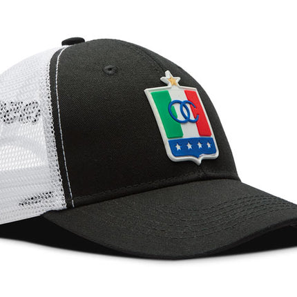 Gorra Once Caldas Oficial Malla Negra/Blanca oto-108