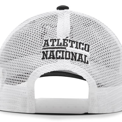 Gorra Atlético Nacional Oficial de Malla escudo Negro/Blanco