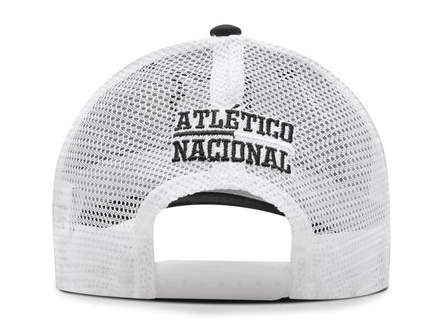 Gorra Atlético Nacional Oficial de Malla escudo Negro/Blanco