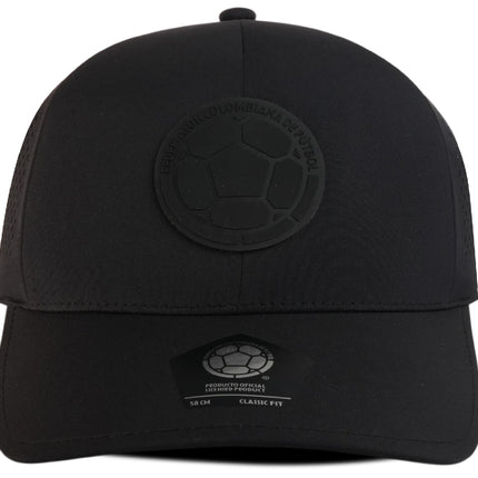 Gorra Oficial FCF Selección Colombia tono a tono negro
