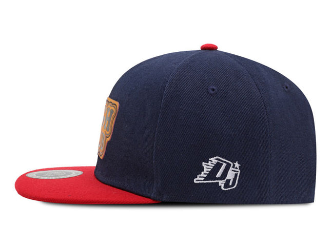 Gorra plana DJ High Club azul/rojo