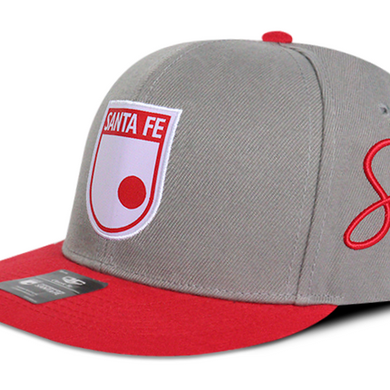 Gorra Independiente Santa Fe Oficial Plana gris/rojo Edición especial limitada