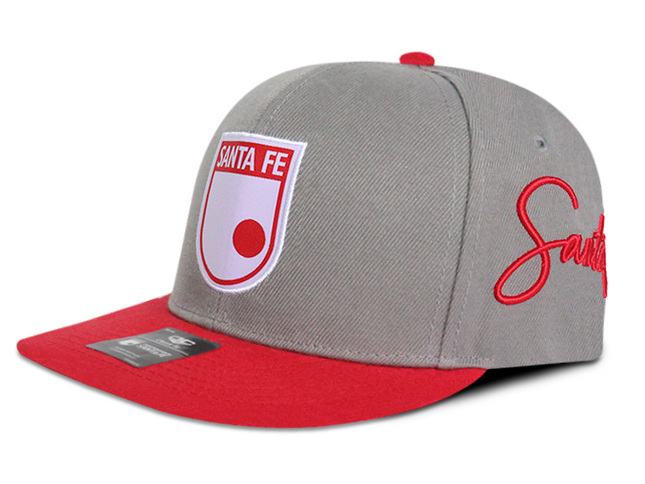 Gorra Independiente Santa Fe Oficial Plana gris/rojo Edición especial limitada